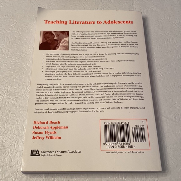 Teaching Literature to Adolescents by Beach, Appleman- Paperback - Picture 2 of 3